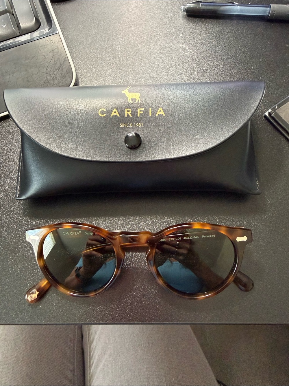 Tortoiseshell Polarized Round Sunglasses - Brown